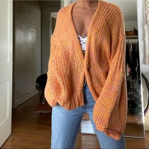 Free people Home Town Cardi in sugar candy Combo